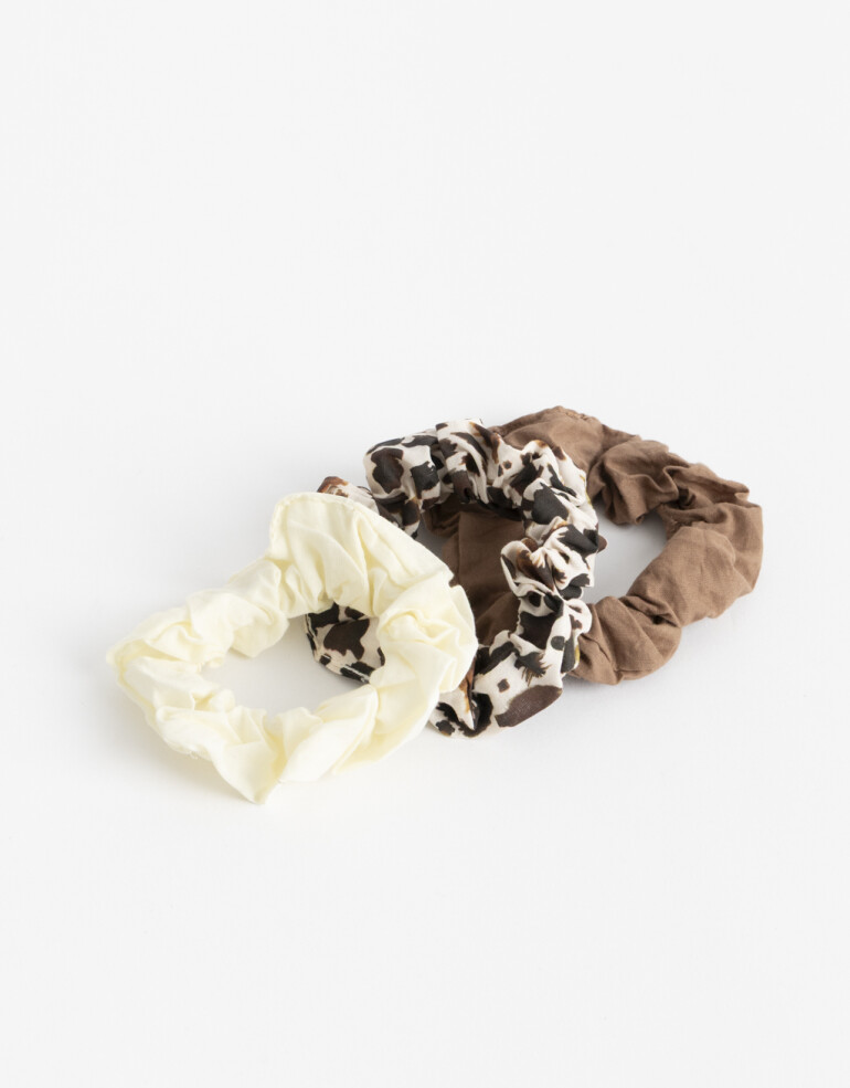 Skunzies Estampados Set De Scrunchies - Estampado Animal Print