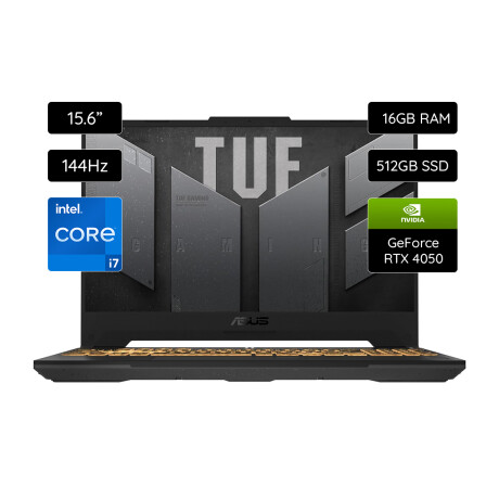 Notebook ASUS TUF Gaming F15 FX507ZU4-LP160W Intel Core I7 16GB/512GB SSD 15.6" RTX 4050 Grey