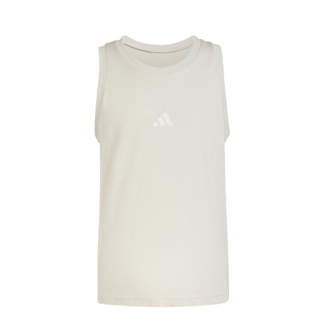 Musculosa de Hombre Adidas Essentials Logo Beige - Blanco