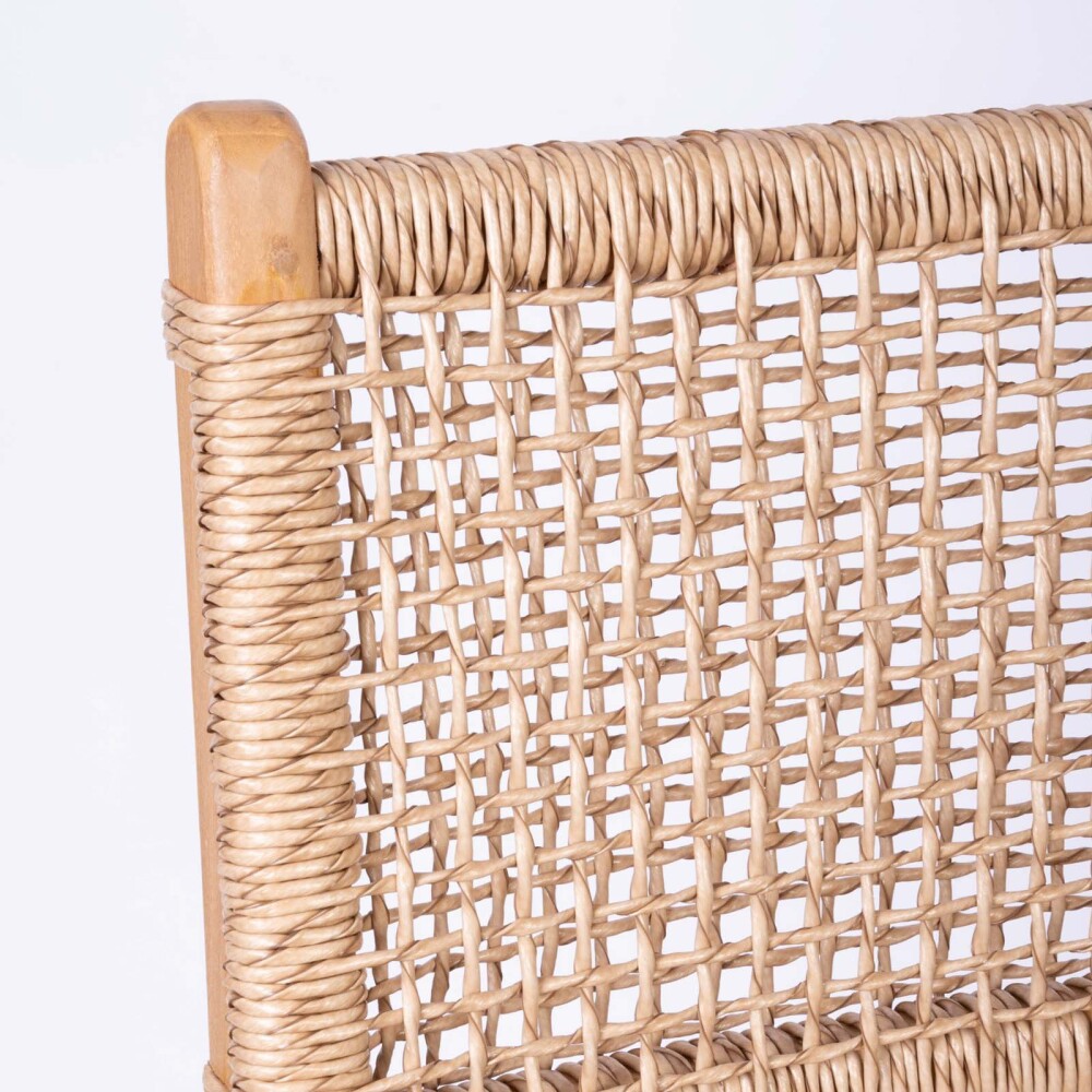 SILLA COMEDOR MADERA NATURAL-BEIGE CURAZAO