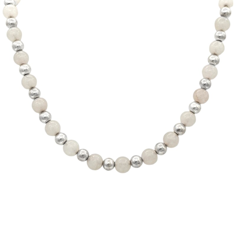 Conjunto cuentas de jade blanco - Plata 925 - Piedra Jade blanco - CJ3091 Conpiedra