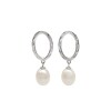 Caravanas Óvalo Perlas-Plata 925-Con Perla-CA3208 Conperla