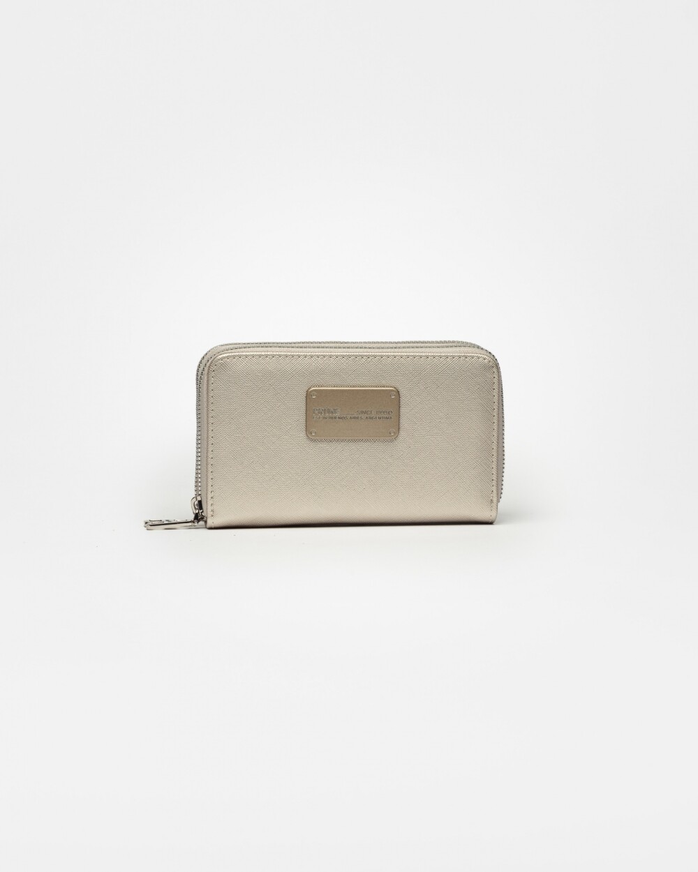 Billetera Penny en efecto cuero Plata Negro