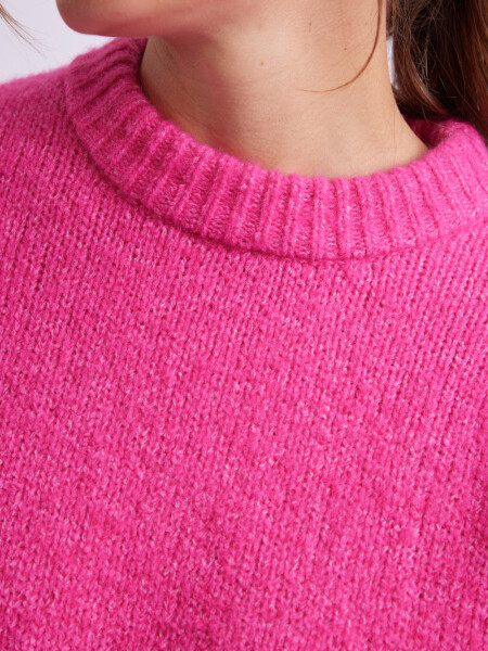 Buzo de punto básico Fucsia