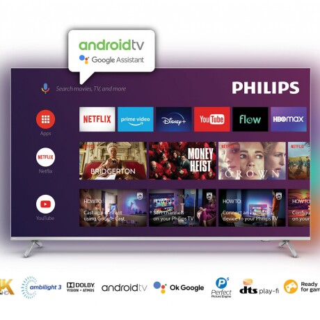 Smart Tv Philips ANDROID 4K con ambilight 75" 75PUD8516/55 NEGRO