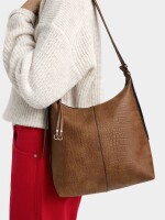 Bolso De Hombro Con Grabado Animal camel