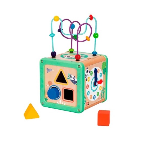 Cubo con varios juegos en madera HiPando Cubo con varios juegos en madera HiPando