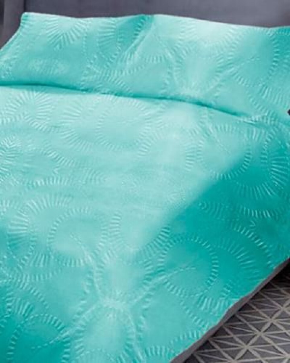 Colcha Cotton Flor Elegance 1 plaza sommier con porta almohada - 7730965301289 