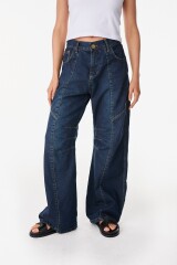 Jean Metropolis Azul Washed
