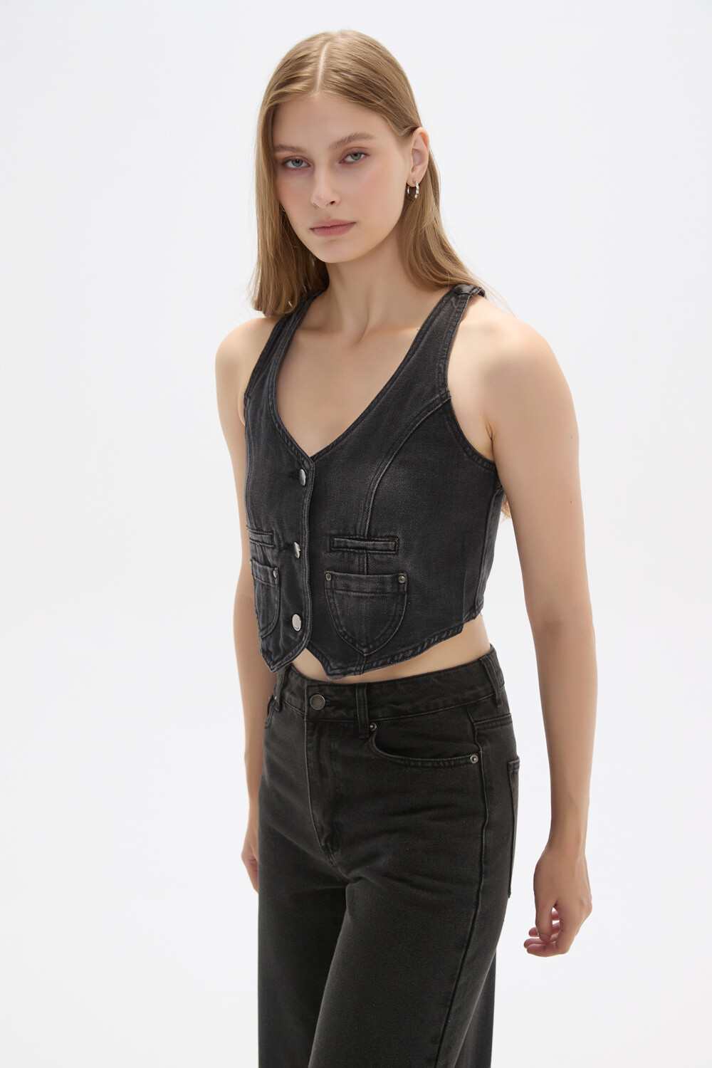 Chaleco Callista Gris Oscuro