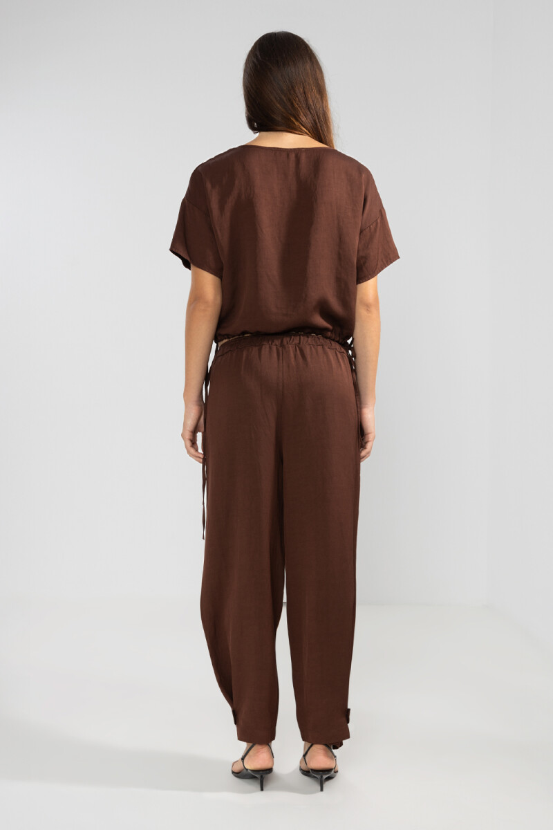 SHORT SLEEVE TOP Chocolate
