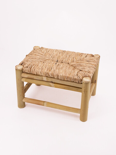 BANCO BAMBU TEJIDO NATURAL