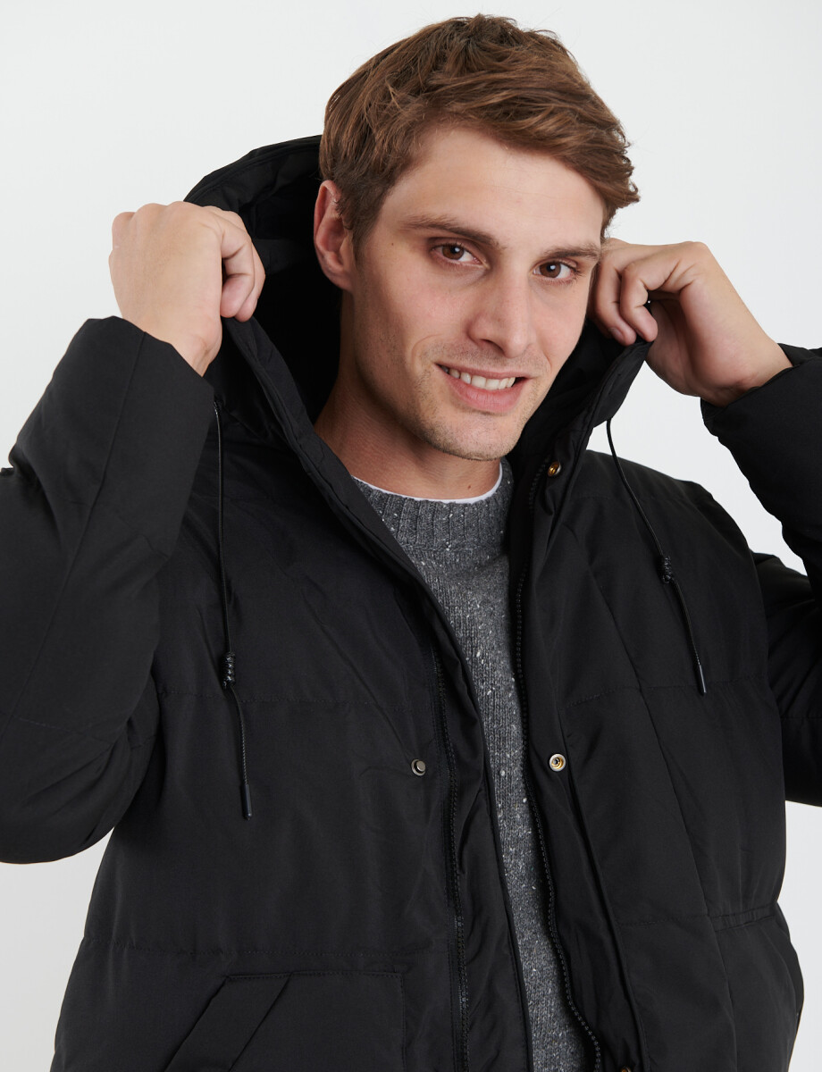 300220 CAMPERA HARRINGTON LABEL Negro
