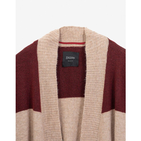 Poncho Tejido Rayado Combinacion Multicolor