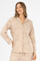 Pijama wincy animal print Crema