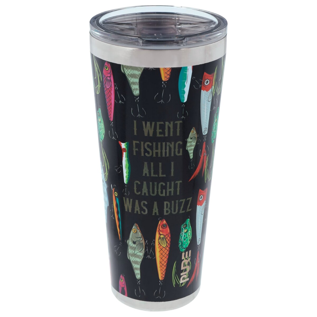 Vaso térmico con tapa 950ml - Fishing Buzz - Negro 