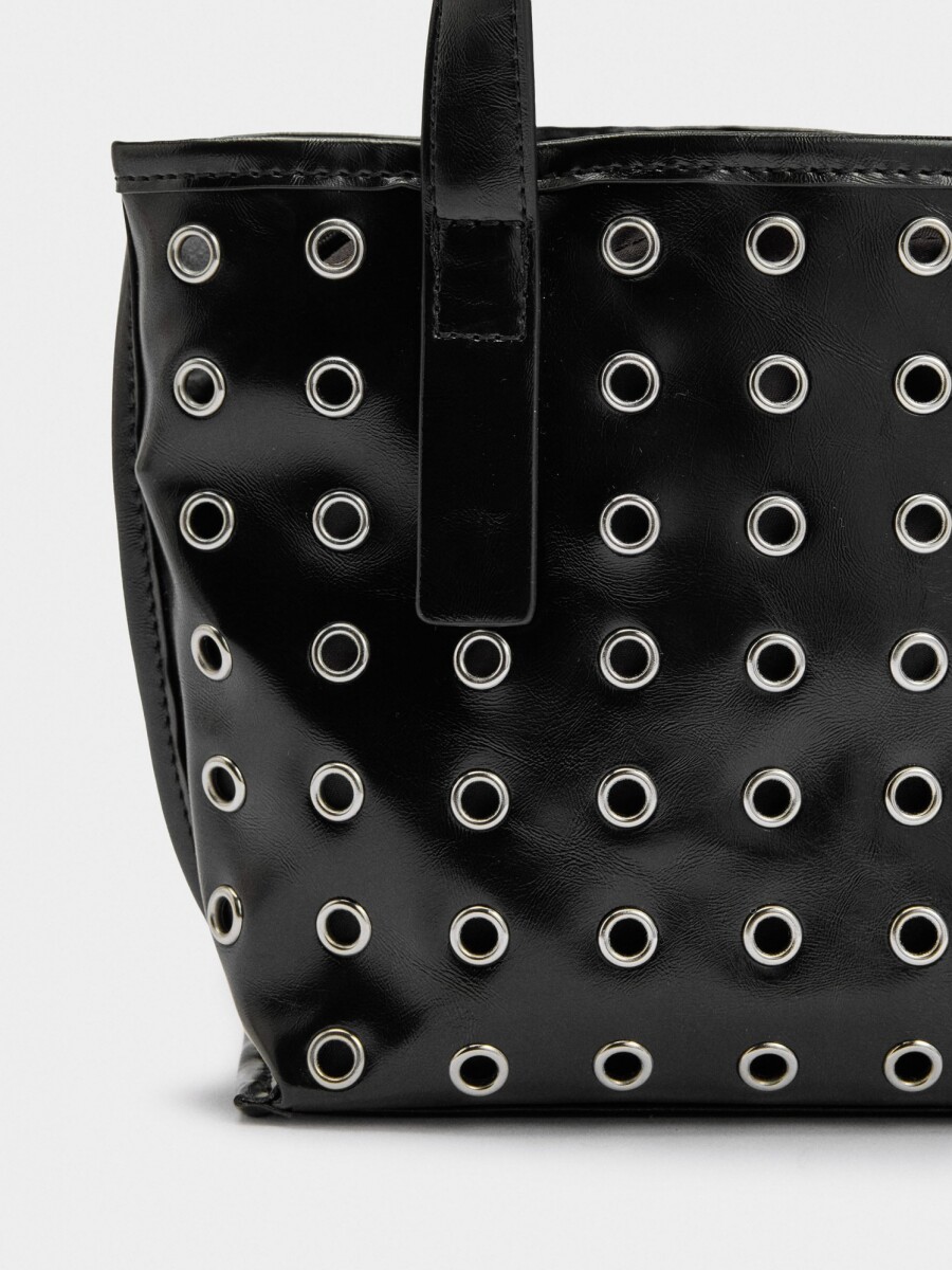 Bolso Tote Con Tachuelas Bolsa Interior negro