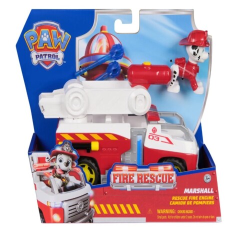 Vehículo Paw Patrol Fire Rescue Con Figura Marshall Ub 001