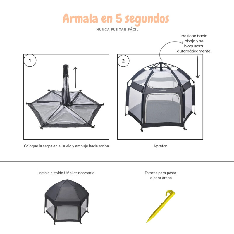 Carpa Click Con Toldo y Sistema de Apertura y Cierre en Segundos Bebesit Carpa Click Con Toldo y Sistema de Apertura y Cierre en Segundos Bebesit