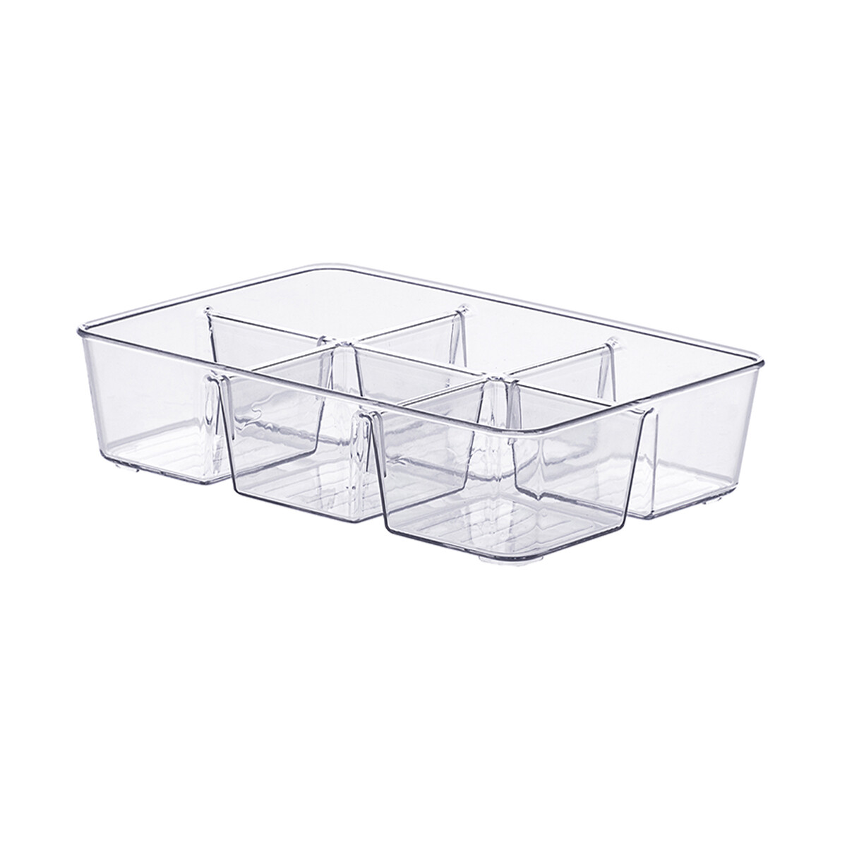 Organizador acrílico con divisiones 25 cm - TRANSPARENTE 