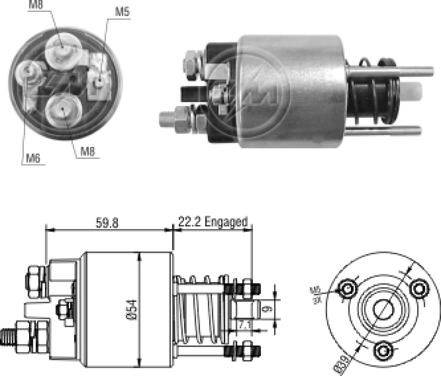 AUTOMATICO DE ARRANQUE BMW BMW SERIE 3 5 82/ 12V MARELLI ZM 