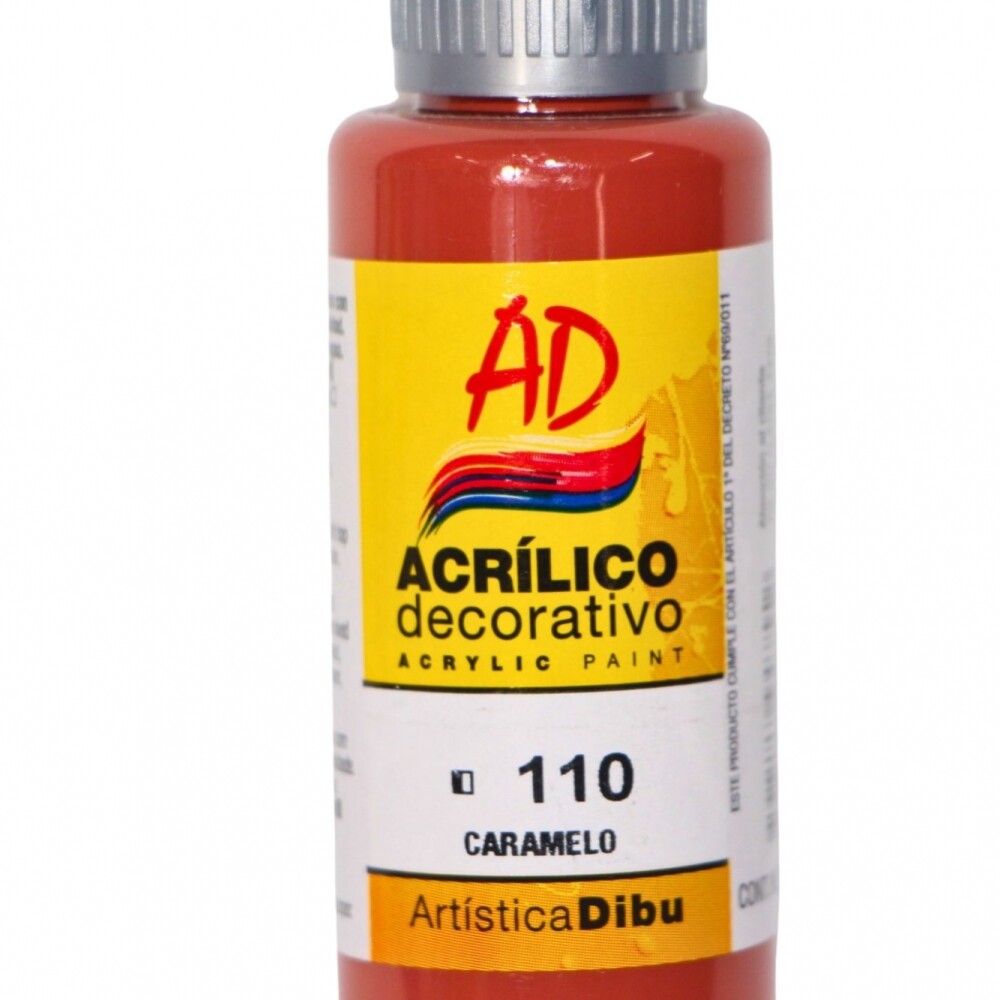 PINTURA ACRILICA ARTISTICA DIBU 60 ML. DIFERENTES COLORES COLOR CARAMELO 110