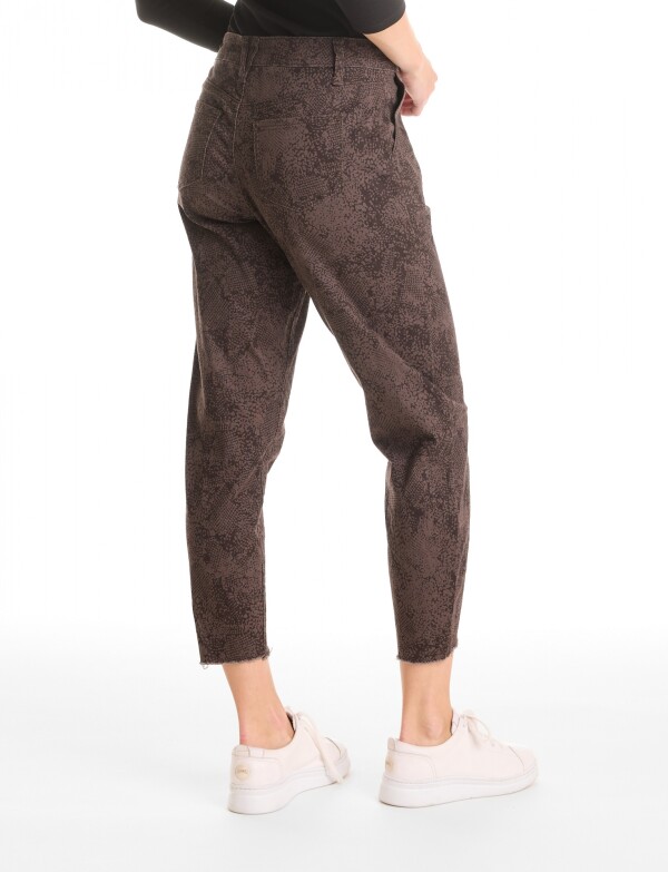 Pantalon Crop & Desflecado GRIS/MULTI