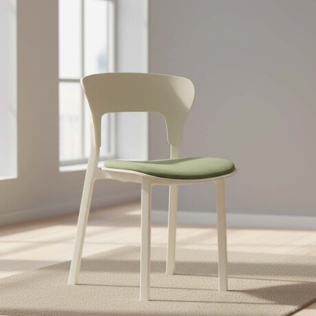SILLA DE COMEDOR POLIPROPILENO NÓRDICA TAPIZADA