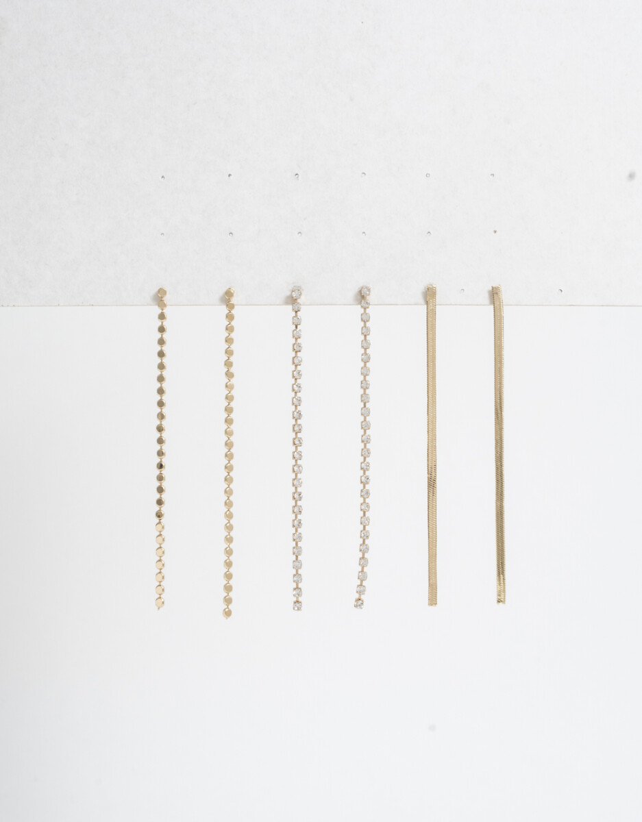 Set De Aros Con Strass 