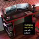 Escritorio Gamer Mesa Para Pc Estantes Calidad Rojo