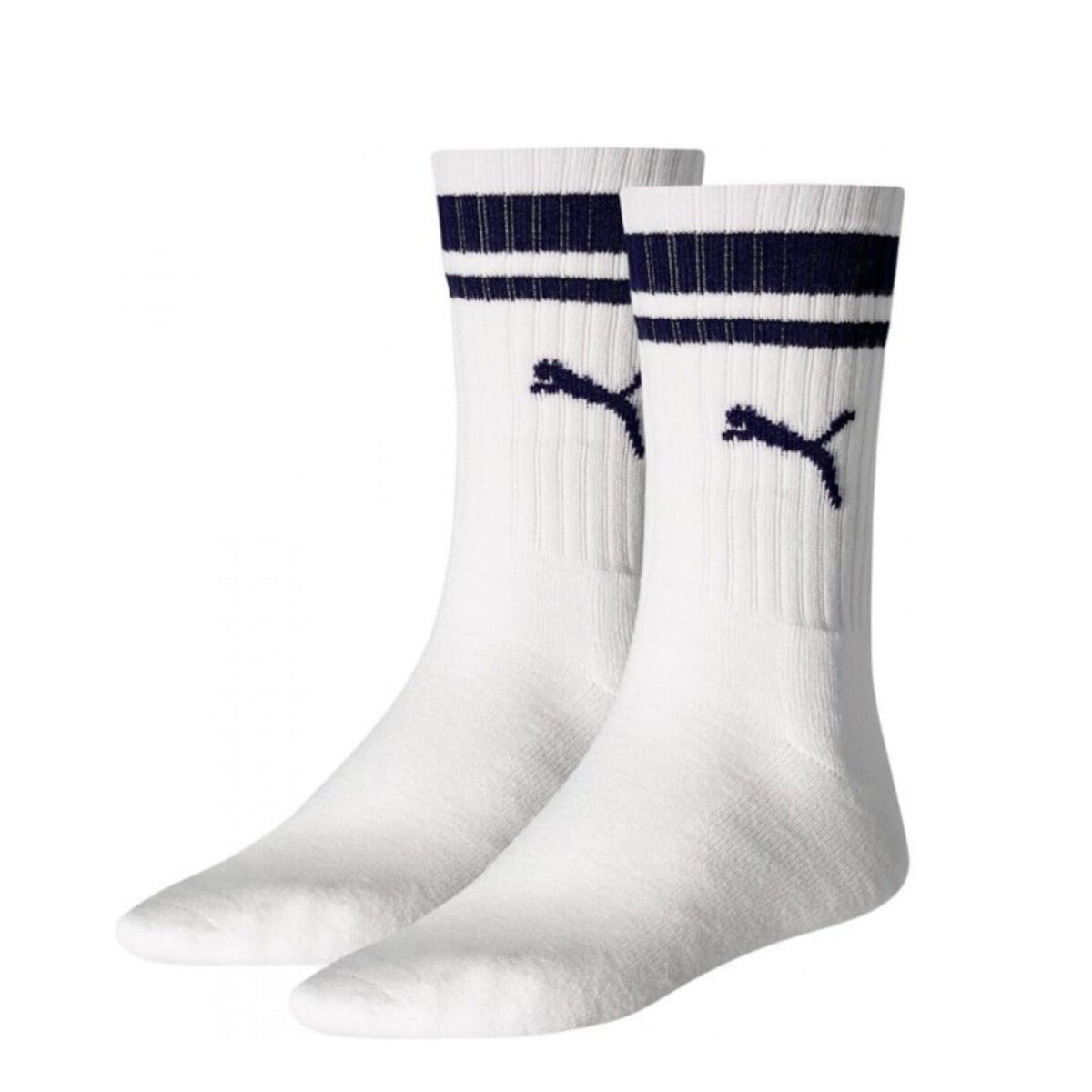 Medias Unisex Puma Crew Heritage - Blanco - Negro 