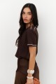 REMERA SATEN MARRON