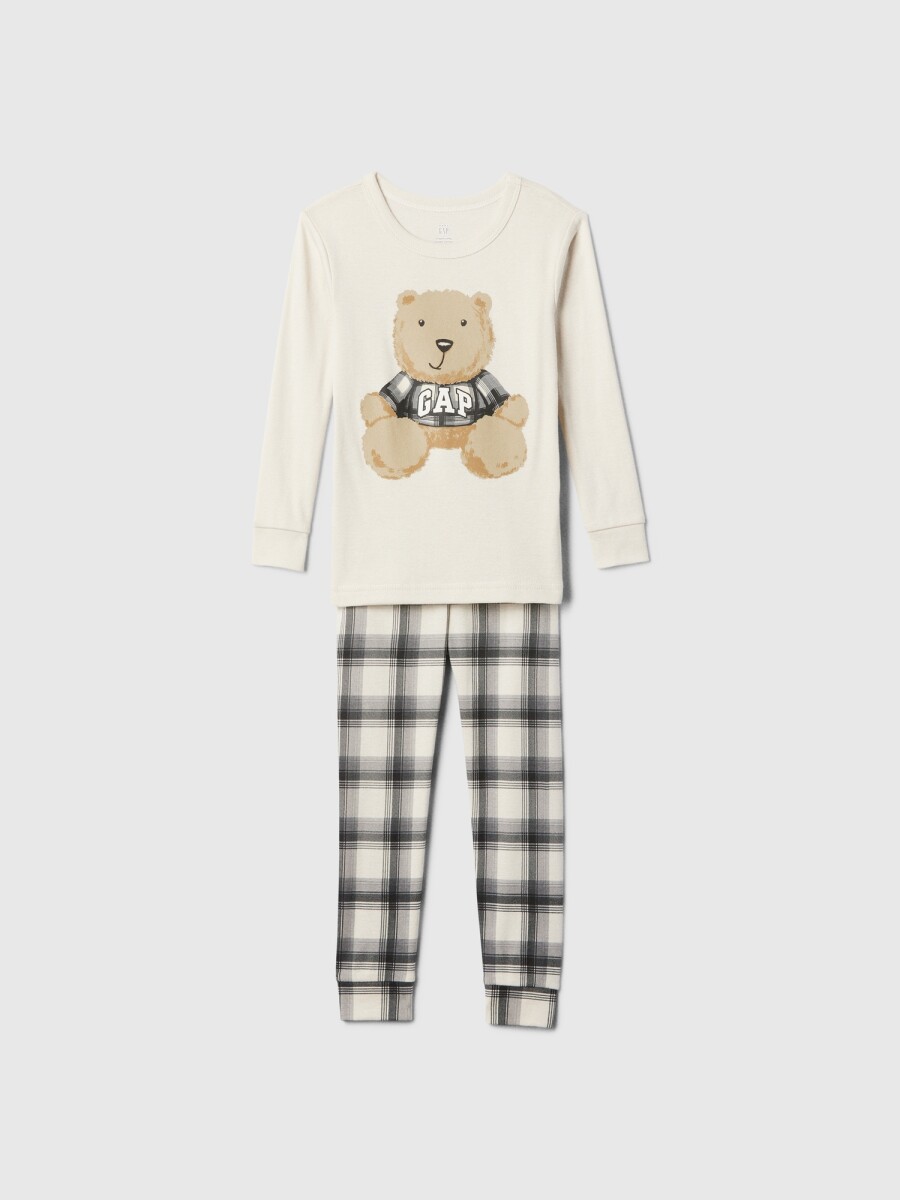 Pijama Gráfico Toddler Niño - Sp White Shadow Plaid 