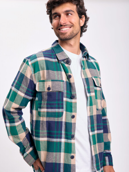 Camisa cuadros Tostado