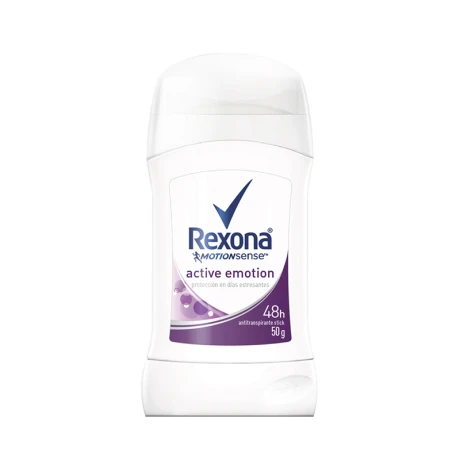 Desodorante REXONA en barra 50grs WOM. ACTIVE EMOTION