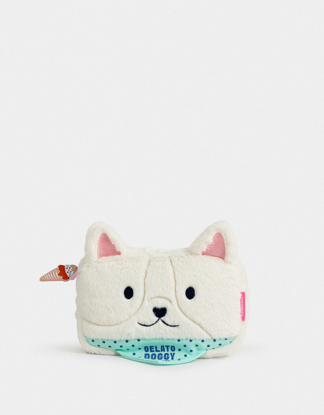 Cartucheras Peluche Cartuchera Peluche Perrito - Blanco Crudo