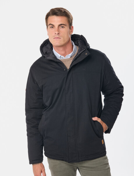 CAMPERA REVERSIBLE CAPITONEADA Negro