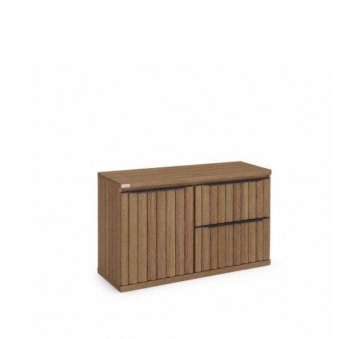 Mueble de baño suspendido Cecilia Nogal 78 cm sin bacha Mueble De Baño Suspendido Cecilia Nogal 78 Cm Sin Bacha