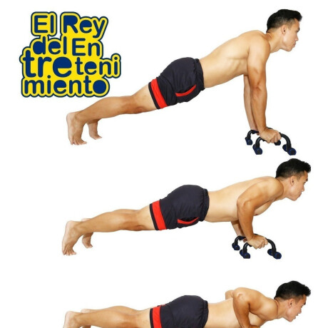 Push Up Barras P/ Flexión + Rueda Abdominal Alfombra Cmb000141