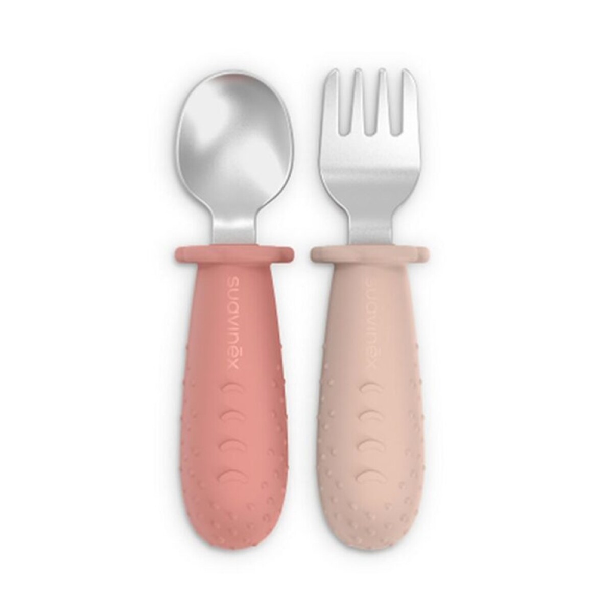 Set De Cubiertos Suavinex Acero Inoxidable Rosa 