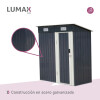 Caseta Galpon Jardin Lumax Devon Gris Oscuro 180x174x75 Caseta Galpon Jardin Lumax Devon Gris Oscuro 180x174x75