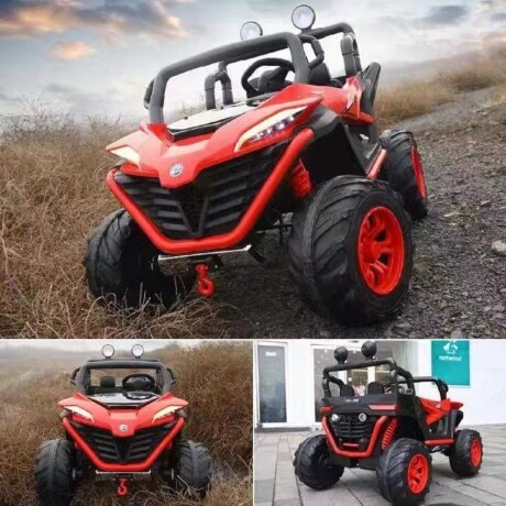 Jeep Bebesit Polaris Doble a Batería 12 V ROJO