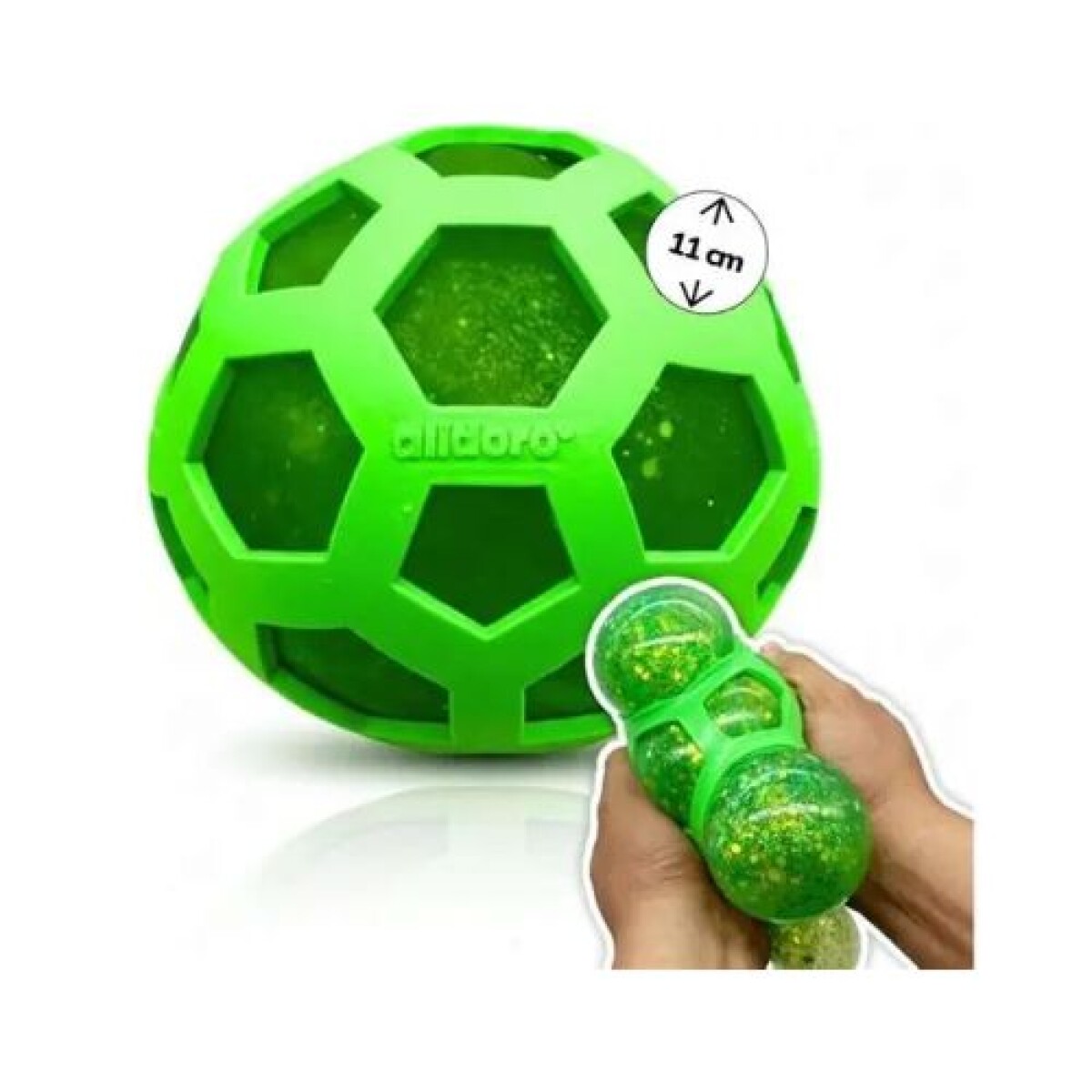 Pelota Antiestrés Squishy Brillante Alldoro 11 Cm 