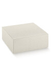 CAJA PLEGABLE PRATICA 12X12X6 cm PELLE BIANCO