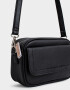 Bandoleras Color Block Bandolera De Cuerina Con Solapa - Negro