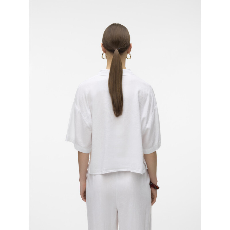 VMLINN 2/4 SHORT SHIRT WVN NOOS SNOW WHITE