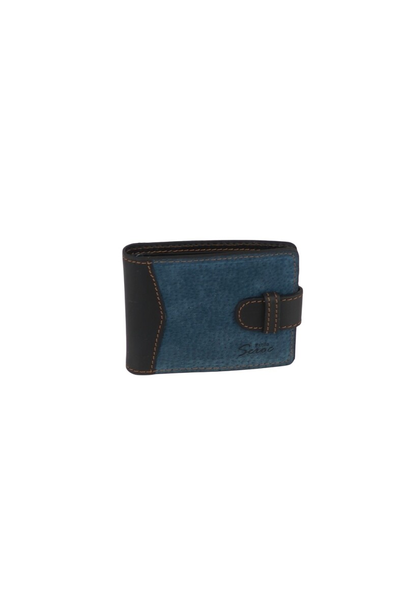 Billetera de cuero Azul