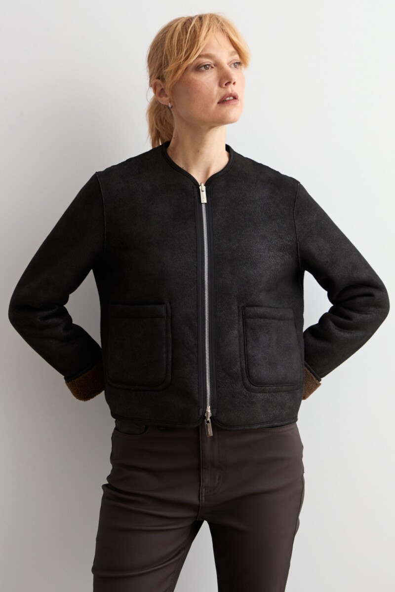 Chaqueta reversible chocolate