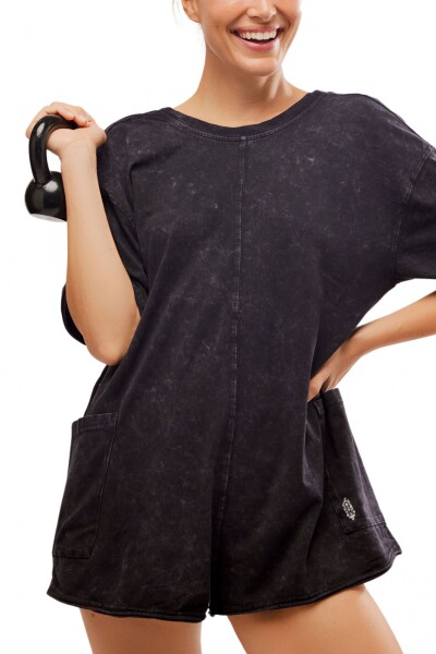 HOT SHOT ROMPER Negro