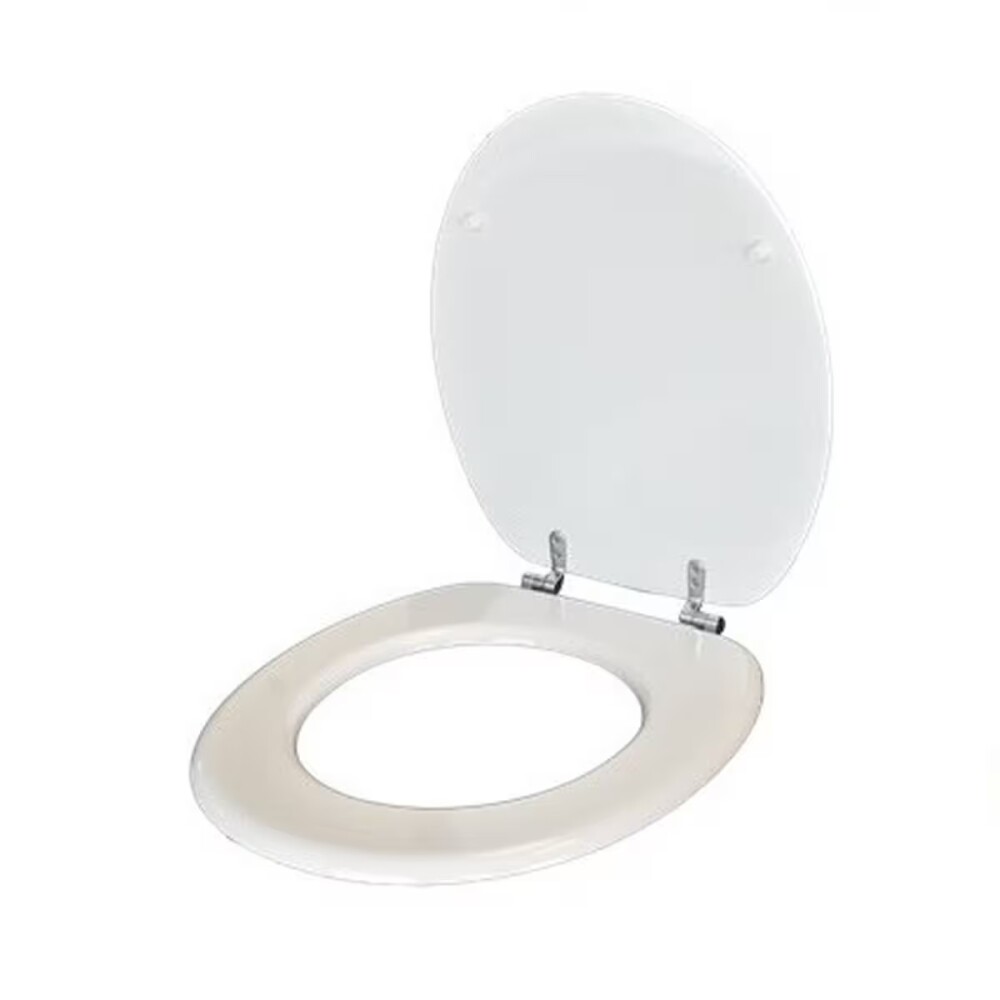 Tapa inodoro blanca en MDF con herraje metálico Tapa Inodoro Blanca En Mdf Con Herraje Metálico